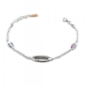 Bracciale Nanan da bambino personalizzabile in argento NAN0066