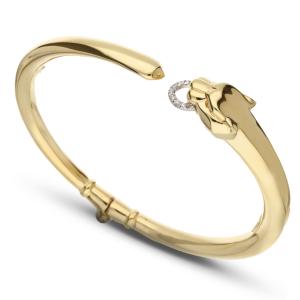 Bracciale rigido Pantera da donna in oro giallo