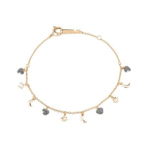 Bracciale Rebecca in argento rosa con charms SJOBAR81