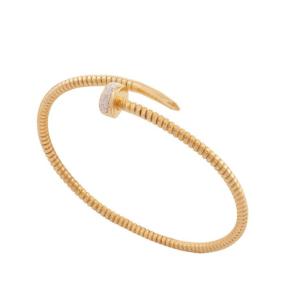Bracciale Rebecca rigido in argento Chiodo con polvere di diamanti SJLBCO79