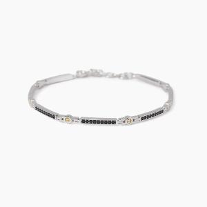 Bracciale da uomo regolabile con piastre e zirconi Tools 533994 - gallery