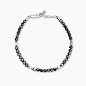 Bracciale regolabile da uomo in argento e ematite Porto Alegre 534089 - gallery