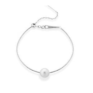 Bracciale rigido in Argento con perla di acqua dolce 8.00-8.50 mm - gallery