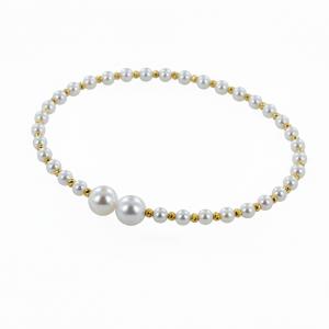 Bracciale rigido in oro giallo con perla acqua dolce 3.00- 3.50 + 6.00- 6.50  mm