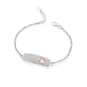 Bracciale Roberto Giannotti in argento con targhetta e zirconi GIA 807 - gallery