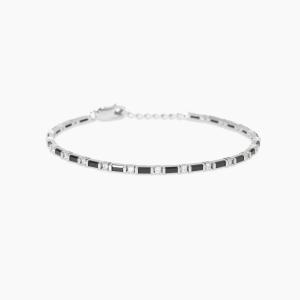 Bracciale tennis da uomo con zirconi bianchi e neri Trainspotting 534088 - gallery
