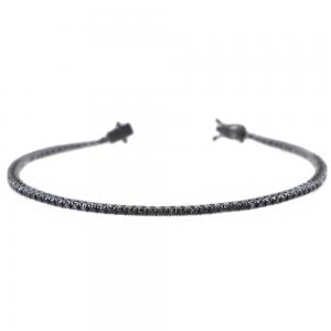 Bracciale Tennis da Uomo in oro con diamanti neri 1.70 carati - gallery