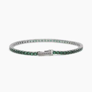 Bracciale tennis da uomo smeraldi sintetici TENNIS CLUB 533579-S - gallery