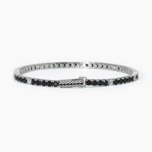 Bracciale tennis da uomo zirconi neri e bianchi TENNIS CLUB 533696-S - gallery