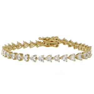 Bracciale Tennis di cuori in argento e Zirconi a cuore Cuori Milano