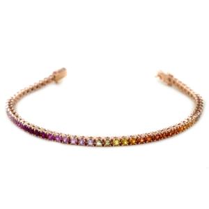 Bracciale Tennis di Zaffiri Rainbow - gallery