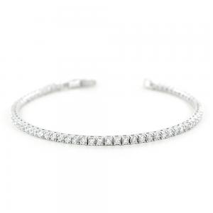 Bracciale tennis in argento e zirconi bianchi 17 cm - 2.50 mm - gallery