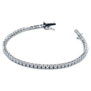 Bracciale tennis in argento e zirconi bianchi 17 cm - 2.50 mm