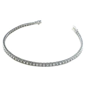 Bracciale tennis in oro con diamanti 2 carati