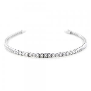 Bracciale Tennis in oro con zirconi - modello largo 2.80 mm