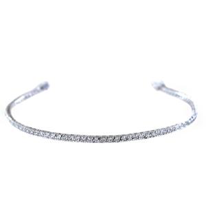 Bracciale Tennis in oro e Diamanti con incastonatura diamantata - gallery