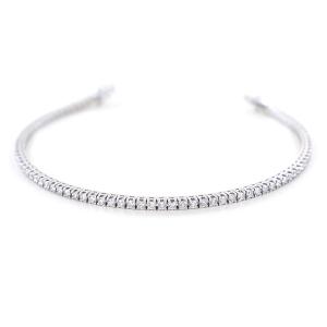 Bracciale Tennis in oro e diamanti ct 3.40 colore G VS - gallery