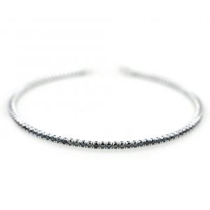 Bracciale Tennis Uomo con zirconi neri - gallery