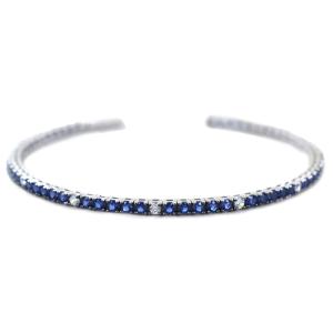 Bracciale tennis Zancan da uomo in argento zirconi blu e bianchi ESB 123 - gallery