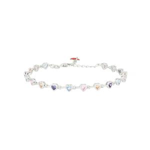 Bracciale tipo Tennis Cardiocandy argento Cuori Milano collezione Maggiolina  - gallery