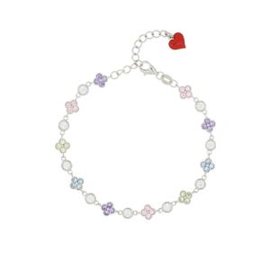 Bracciale tipo Tennis Floraflex in argento Cuori Milano collezione Maggiolina  - gallery