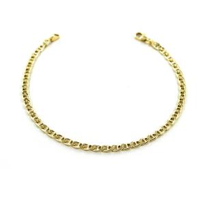 Bracciale traversino da uomo 19 cm in oro giallo oreficeria aretina