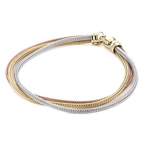 Bracciale Twist in Argento silver dorato e rosato Marcello Pane