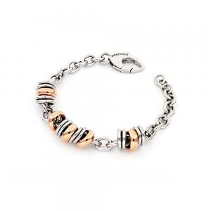 Bracciale Unoaerre argento dorato rosa e silver - gallery