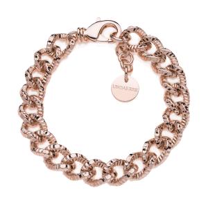 Bracciale Unoaerre con catena groumette rosata diamantata 