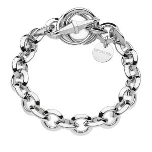 Bracciale Unoaerre con catena rol placcato argento - gallery