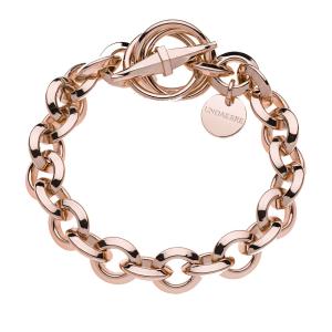 Bracciale Unoaerre con catena rol placcato oro rosa - gallery