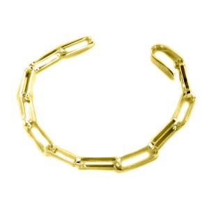 Bracciale Unoaerre in bronzo giallo catena squadrata   - gallery