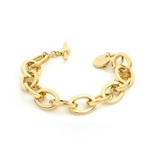 Bracciale Unoaerre in bronzo Giallo con catena a maglia ovale - gallery