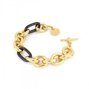 Bracciale Unoaerre in bronzo Giallo con catena  - gallery