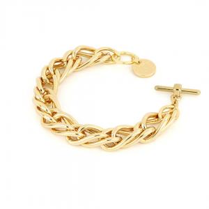 Bracciale Unoaerre in bronzo Giallo con catena  - gallery