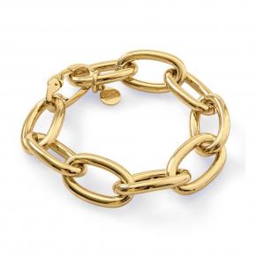 Bracciale Unoaerre in bronzo Giallo con catena  - gallery