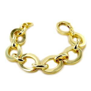 Bracciale Unoaerre in bronzo Giallo con catena  - gallery