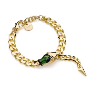 Bracciale Unoaerre in bronzo giallo con serpente - gallery