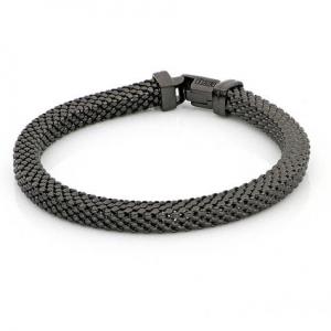 Bracciale Unoaerre in bronzo nero maglia milanese morbida