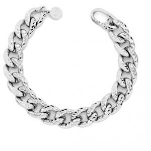 Bracciale Unoaerre in ottone silver catena groumette spessa - gallery