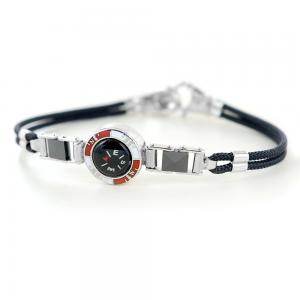 Bracciale uomo Arcadia in argento 925 e corda Nautica - Bussola