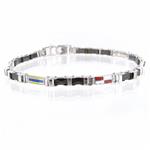 Bracciale uomo Arcadia in argento 925 e lettere Nautiche - ceramica - gallery