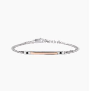 Bracciale uomo con elemento placcato oro rosa BENIAMINO 533971