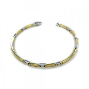 Bracciale Uomo in oro giallo e bianco - gallery