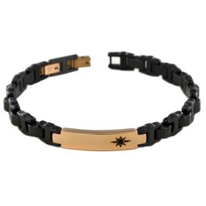 Bracciale Zancan da uomo in acciaio e ceramica - hi teck EHB345 - gallery