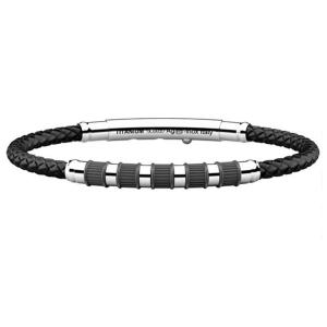 Bracciale Zancan da uomo in argento acciaio titanio e silicone ETB 141