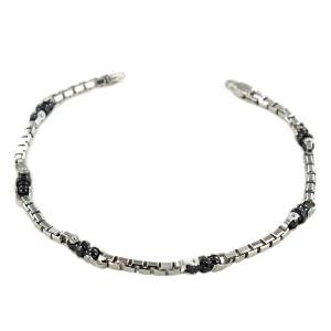 Bracciale Zancan da uomo in argento e ceramica nera ESB 420 - gallery