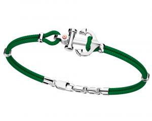 Bracciale Zancan da uomo in argento e corda nautica verdeEXB 619R-VR - gallery