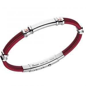 Bracciale Zancan da uomo in argento e kevlar rubino EXB577R-RB