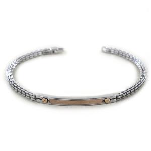 Bracciale Zancan da uomo in argento e oro rosa 18kt  ESB 302R